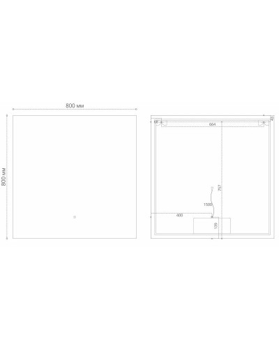 Зеркало 80х80 см Grossman Pragma 188080
