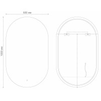 Зеркало 60х100 см Grossman Nero 2460100