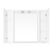 Зеркало со шкафом Style Line Олеандр 2 100 С с подсветкой Белый глянец