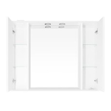 Зеркало со шкафом Style Line Олеандр 2 100 С с подсветкой Белый глянец