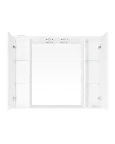 Зеркало со шкафом Style Line Олеандр 2 100 С с подсветкой Белый глянец