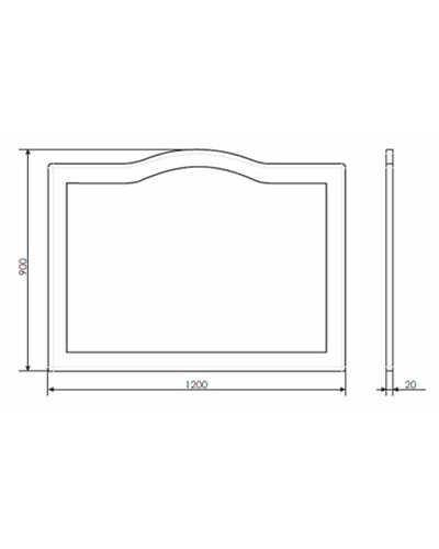 Зеркало Comforty Монако 120 00003132225 Белое