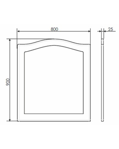Зеркало Comforty Монако 80 00003129893 Белое