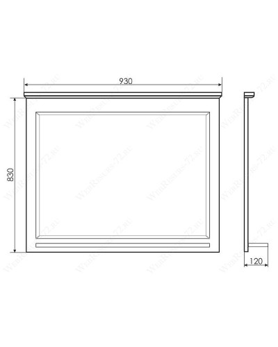 Зеркало Comforty Тбилиси 90 00003132632 Белый глянец