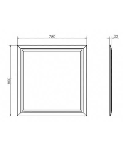 Зеркало Comforty Империя 80 00004143507 Белое