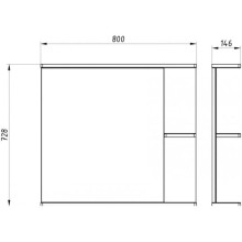 Зеркало 80х72,8 см белое дерево R ASB-Mebel Орхидея