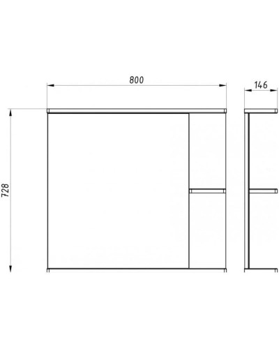 Зеркало 80х72,8 см белое дерево R ASB-Mebel Орхидея