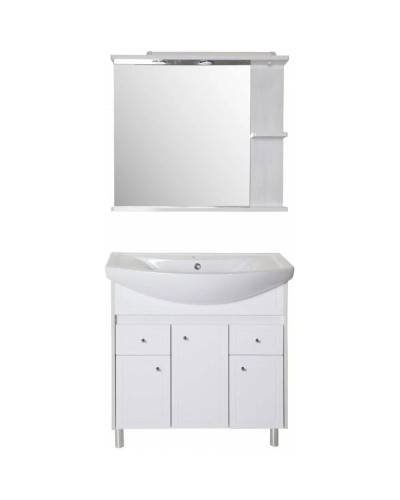 Зеркало 80х72,8 см белое дерево R ASB-Mebel Орхидея