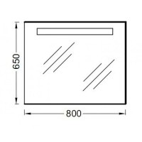Jacob Delafon Formilia EB1041-NF Зеркало с подсветкой, часами, Анти-Пар, 80x65 см
