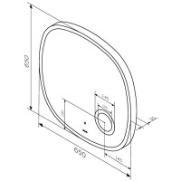 Зеркало 65х65 см Am.Pm Func M8FMOX0653SA