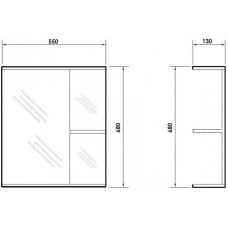 Зеркало Orange Рио 55 Белое