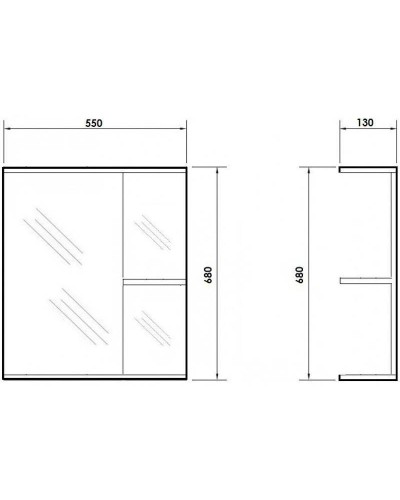 Зеркало Orange Рио 55 Белое