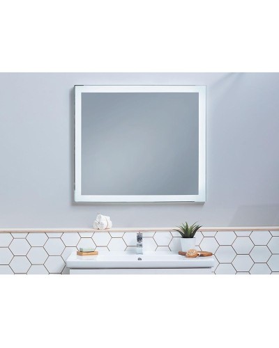 Зеркало Dreja Kvadro 80х85 77.9012W с подсветкой Белое