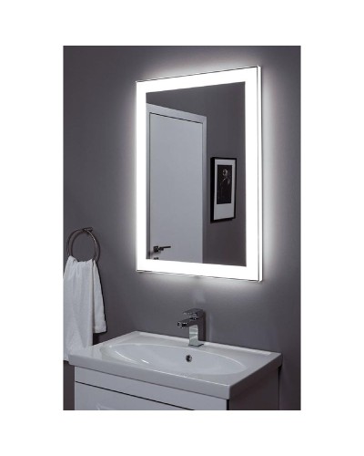 Зеркало Dreja Kvadro 60x85 77.9011W с подсветкой Белое