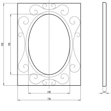 Зеркало Migliore CDB 73 30627 Бронза