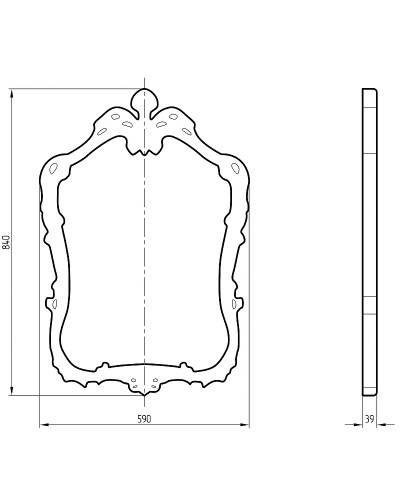 Зеркало Migliore CDB 58 30589 Серебро