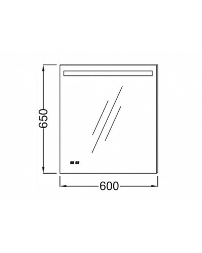 Зеркало Jacob Delafon Parallel 60 EB1430-NF с подсветкой и подогревом с сенсорным выключателем и часами