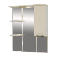 Орхидея - 75 Зеркало - шкаф прав. (свет) БЕЖ. эмаль