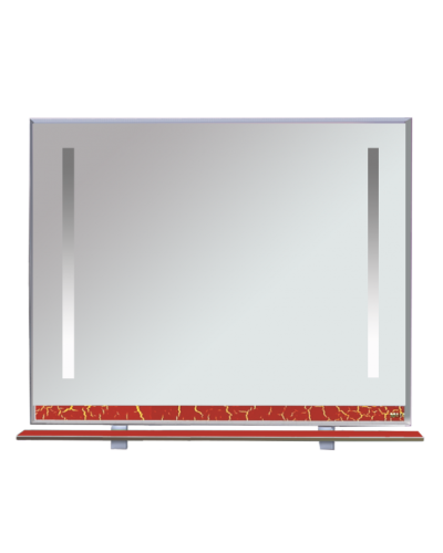 Джулия -105 Зеркало с полочкой 12 КРАКОЛЕТ красный