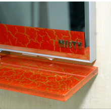 Джулия -105 Зеркало с полочкой 12 КРАКОЛЕТ красный