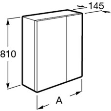 Зеркальный шкаф Roca Up 70 ZRU9303016 с подсветкой Белый глянец