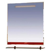 Джулия - 75 Зеркало с полочкой 12 КРАКОЛЕТ красный