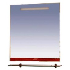 Джулия - 75 Зеркало с полочкой 12 КРАКОЛЕТ красный