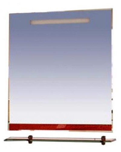 Джулия - 75 Зеркало с полочкой 12 КРАКОЛЕТ красный