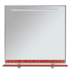 Джулия - 85 Зеркало с полочкой 12 КРАКОЛЕТ красный