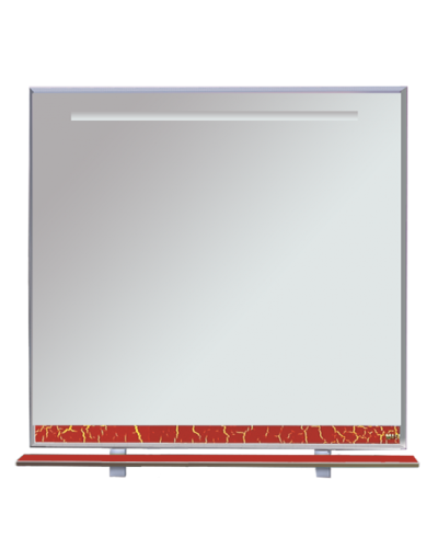 Джулия - 85 Зеркало с полочкой 12 КРАКОЛЕТ красный