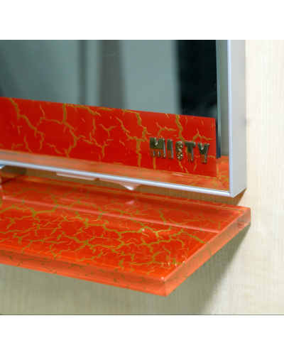 Джулия - 85 Зеркало с полочкой 12 КРАКОЛЕТ красный