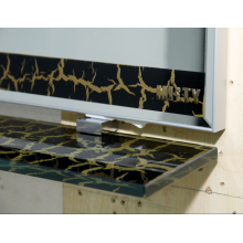 Джулия - 85 Зеркало с полочкой 12 КРАКОЛЕТ черный