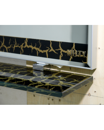 Джулия - 85 Зеркало с полочкой 12 КРАКОЛЕТ черный