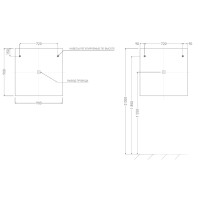 Зеркало 90x90 см Salini Ombra 27M019090BH