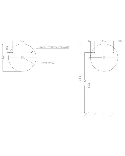 Зеркало 80x80 см Salini Ombra 27M0380BH
