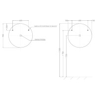 Зеркало 90x90 см Salini Ombra 27M0390BH