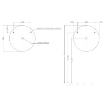 Зеркало 90x90 см Salini Ombra 27M0390BH
