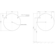 Зеркало 120x120 см Salini Ombra 27M0312BH
