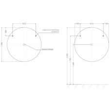 Зеркало 120x120 см Salini Ombra 27M0312BH