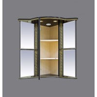 Olimpia LUX  - 60 Зеркало - шкаф угловое лев. черное патина