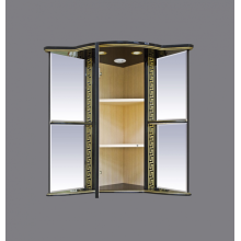 Olimpia LUX  - 60 Зеркало - шкаф угловое лев. черное патина