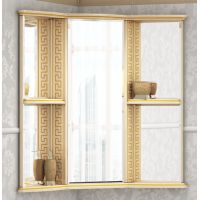 Olimpia LUX  - 60 Зеркало - шкаф угловое прав. бежевое патина