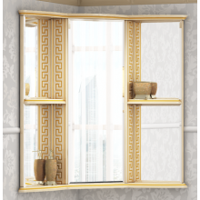 Olimpia LUX  - 60 Зеркало - шкаф угловое прав. бежевое патина