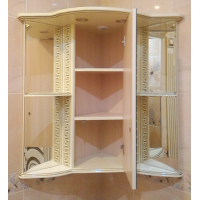 Olimpia LUX  - 60 Зеркало - шкаф угловое прав. бежевое патина