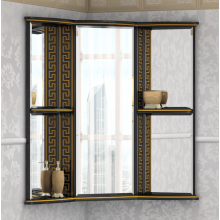 Olimpia LUX  - 60 Зеркало - шкаф угловое прав. черное патина