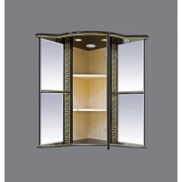 Olimpia LUX  - 60 Зеркало - шкаф угловое прав. черное патина