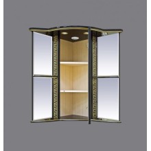 Olimpia LUX  - 60 Зеркало - шкаф угловое прав. черное патина