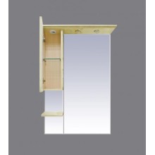 Olimpia LUX  - 75  Зеркало-шкаф лев.(свет) бежевое патина