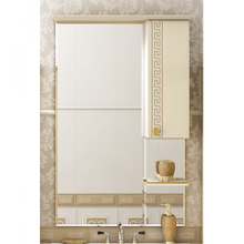 Olimpia LUX  - 75  Зеркало-шкаф прав.(свет) бежевое патина