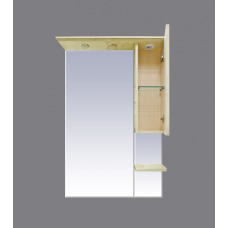 Olimpia LUX  - 75  Зеркало-шкаф прав.(свет) бежевое патина